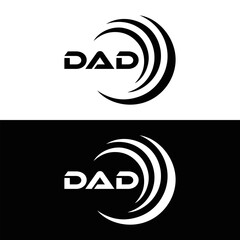 DAD logo. D A D design. White DAD letter. DAD, D A D letter logo design. D A D letter logo design in FIVE, FOUR, THREE, style. letter logo set in one artboard. D A D letter logo vector design.	

