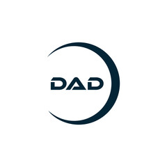 DAD logo. D A D design. White DAD letter. DAD, D A D letter logo design. D A D letter logo design in FIVE, FOUR, THREE, style. letter logo set in one artboard. D A D letter logo vector design.	

