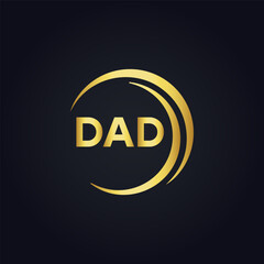 DAD logo. D A D design. White DAD letter. DAD, D A D letter logo design. D A D letter logo design in FIVE, FOUR, THREE, style. letter logo set in one artboard. D A D letter logo vector design.	

