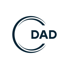 DAD logo. D A D design. White DAD letter. DAD, D A D letter logo design. D A D letter logo design in FIVE, FOUR, THREE, style. letter logo set in one artboard. D A D letter logo vector design.	

