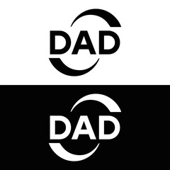 DAD logo. D A D design. White DAD letter. DAD, D A D letter logo design. D A D letter logo design in FIVE, FOUR, THREE, style. letter logo set in one artboard. D A D letter logo vector design.	

