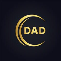 DAD logo. D A D design. White DAD letter. DAD, D A D letter logo design. D A D letter logo design in FIVE, FOUR, THREE, style. letter logo set in one artboard. D A D letter logo vector design.	


