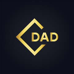 DAD logo. D A D design. White DAD letter. DAD, D A D letter logo design. D A D letter logo design in FIVE, FOUR, THREE, style. letter logo set in one artboard. D A D letter logo vector design.	

