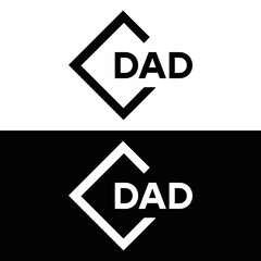 Fototapeta premium DAD logo. D A D design. White DAD letter. DAD, D A D letter logo design. D A D letter logo design in FIVE, FOUR, THREE, style. letter logo set in one artboard. D A D letter logo vector design.