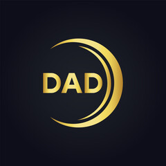 DAD logo. D A D design. White DAD letter. DAD, D A D letter logo design. D A D letter logo design in FIVE, FOUR, THREE, style. letter logo set in one artboard. D A D letter logo vector design.	

