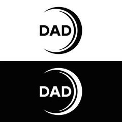 DAD logo. D A D design. White DAD letter. DAD, D A D letter logo design. D A D letter logo design in FIVE, FOUR, THREE, style. letter logo set in one artboard. D A D letter logo vector design.	

