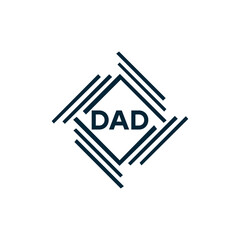 DAD logo. D A D design. White DAD letter. DAD, D A D letter logo design. D A D letter logo design in FIVE, FOUR, THREE, style. letter logo set in one artboard. D A D letter logo vector design.	
