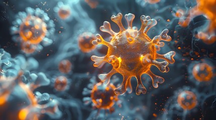 Detailed Microscopic View of Coronavirus Outbreak
