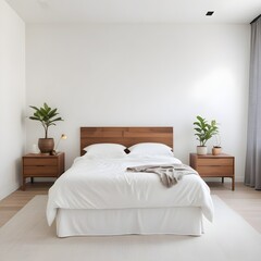 interior of bedroom with bed