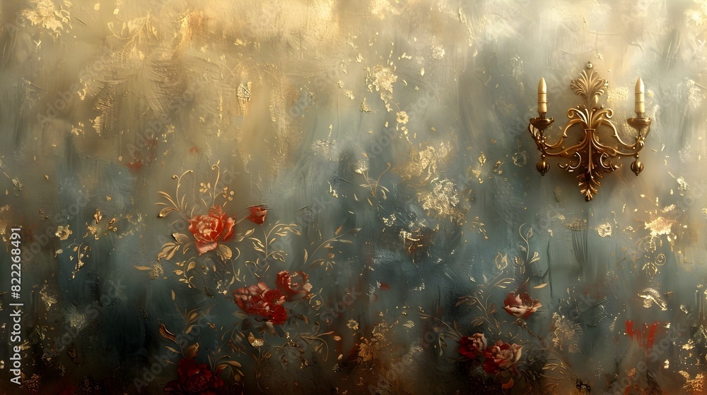 Poster enchanting floral abstraction a captivating of light color and emotion