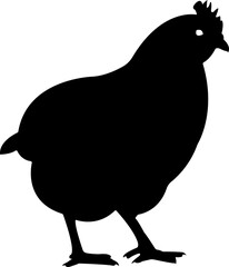 Hen Cock Chicken Silhouette Animal