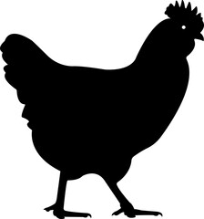 Hen Cock Chicken Silhouette Animal