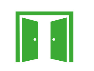 Open doors icon design illustration