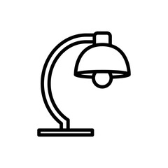 Lamp line icon. Lamp icon. Lighting icon isolated on white background. Transparent background, minimalist symbol. Vector images