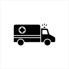 Ambulance icon. vector illustration on white background.