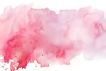 Abstract pink watercolor water splash on a white background
