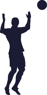 dark silhouette volleyball player jumping clip art preview