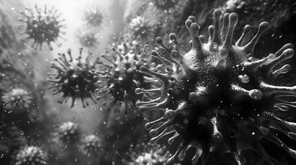 Microscopic Masterpiece Captivating Patterns and Structures of Viral Cells and Molecules