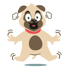 Dog illustration design. Vector Illustration. Cute dog