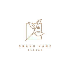 Natural leaf logo template vector 