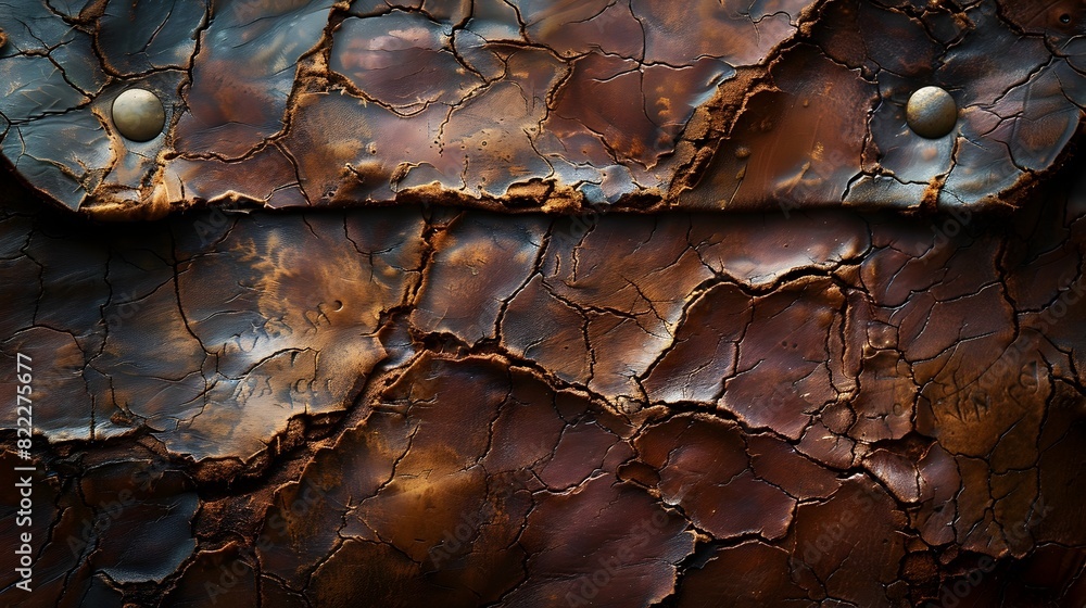 Poster richly textured aged metallic geological surface with cracks and fractures