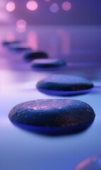 Blue Abstract Zen Stones,Photorealistic HD
