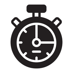 stopwatch glyph icon