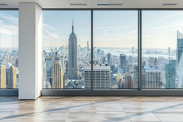 Modern office interior wall mockup created with generative ai