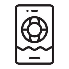 smartphone line icon