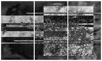Modern interior triptych
