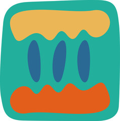 Mid Century Floral Element Shape