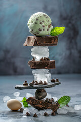 Chocolate Mint Ice Cream Delight: A Balance of Sweetness and Freshness