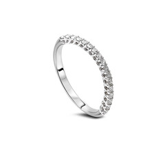 silver ring with diamonds