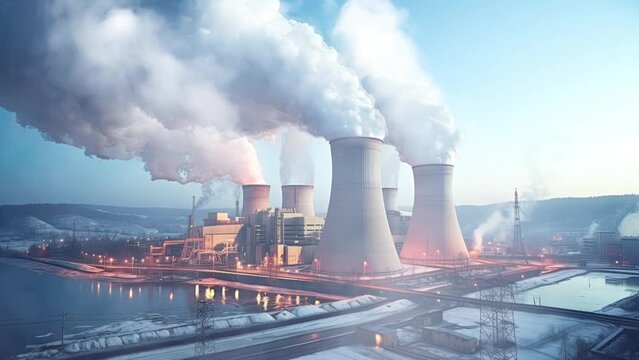 thermal power station, industrial site