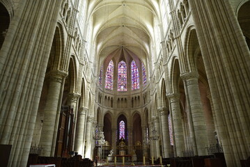 Fototapeta premium Nef gothique de la cathédrale de Soissons. France