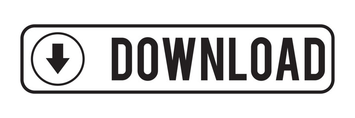 Download button icon. Upload icon. Down arrow bottom side symbol. Click here button. Save cloud icon push button for UI UX, website, mobile application.
