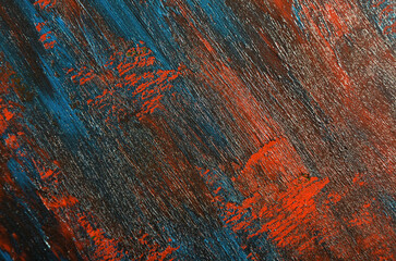 dark abstract art background in red and blue tones