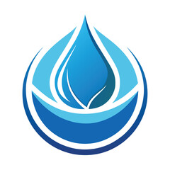 Waterdrop Water, Droplet, Liquid Solid Line Icon Vector Illustration Logo vector Template. Suitable For Many Purposes