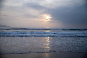 sunset on the beach in Vietnam