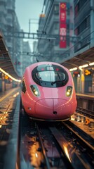 Fototapeta premium The appearance of high-speed trains is full of animal elements