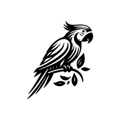 parrot logo design macaw vector illustration. parrot logo design