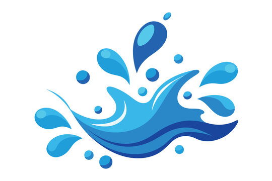 recommend clip art: Water splash. Cartoon blue water drops, puddle, spray and waves. Nature object spatters, sputter, splashdown. Clean aqua motion