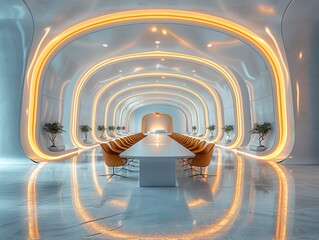 abstract tunnel with light