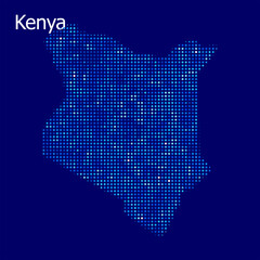 Obraz premium kenya dotted map1