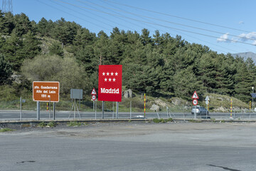 Puerto de los Leones on the border of the community of Madrid with the province of Segovia