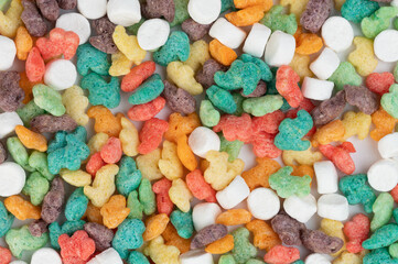 Sweet colorful cereal background