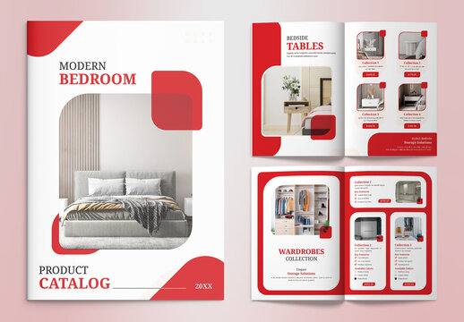 Bedroom Product Catalog Brochure Template Layout