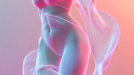 Abstract woman body shape illustration. 