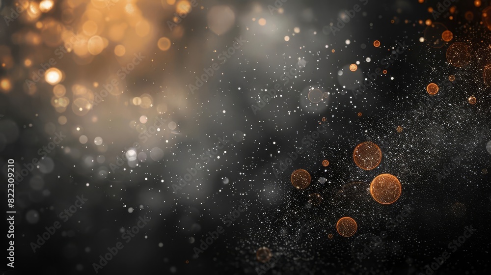 Aufkleber abstract black orange and gray textured background with bokeh effect grungy retro vibe with bright l