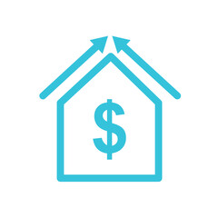 Cost of living icon, Isolated on white background. From blue icon set.